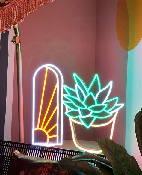 Custom Neon Lights, Custom Lighting, Neon Lighting, Bell Gardens, Neon Lamp, Stand Light, Flower ...