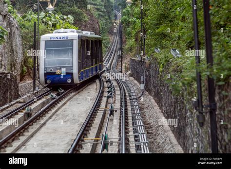 Cable train Malaysia Penang Hill Stock Photo - Alamy