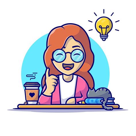 Women Brainstorming Cartoon Vector Icon Illustration. People Business ...