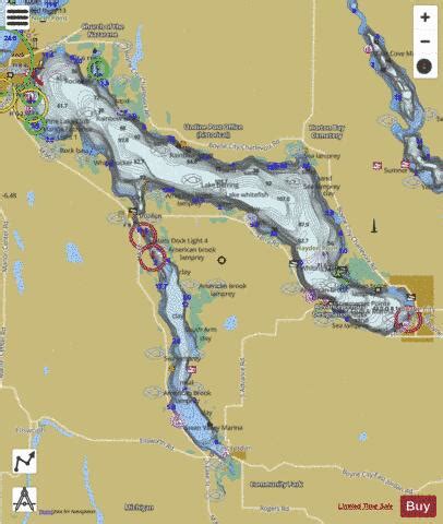 Lake Charlevoix Topographic Map - Dorise Josephine