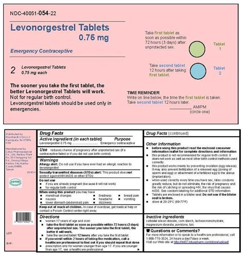 Levonorgestrel: Package Insert / Prescribing Information