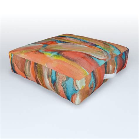 Coral Night of Sugarcane Outdoor Floor Cushion by ANoelleJay | Society6