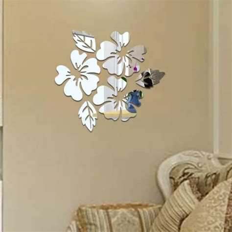 mirror wall stickers PVC Modern Mirror Style Removable Decal Art Mural Wall Sticker Home Room ...