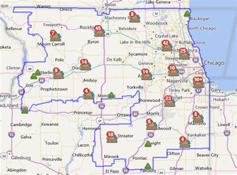 Comed Power Outages Illinois Map - Umpqua National Forest Map