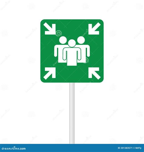 Meeting Point Sign Icon Royalty-Free Cartoon | CartoonDealer.com #84690119