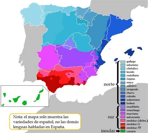 A detailed map of the Spanish dialects/accents in Spain. : r/MapPorn