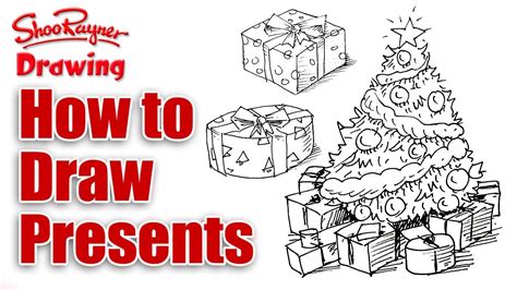 How to draw Christmas presents - YouTube