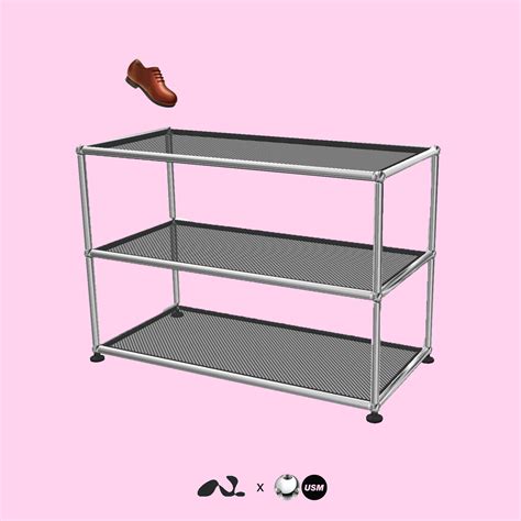 Exclusive Perforated Shoe Rack – Afternoon Light