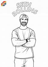 Seth Rollins Coloring Pages  Free Printables sketch template
