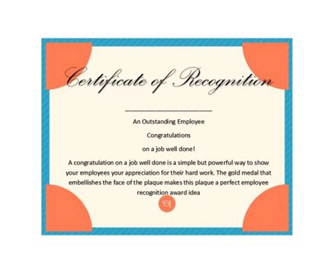 Certificate Of Appreciation Wording For Employees