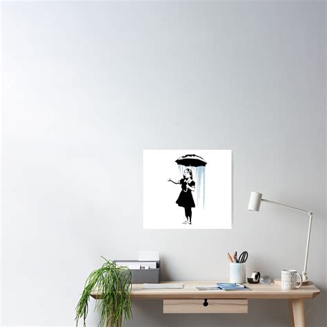 "Banksy Umbrella Girl - graffiti art" Poster for Sale by MindChirp | Redbubble