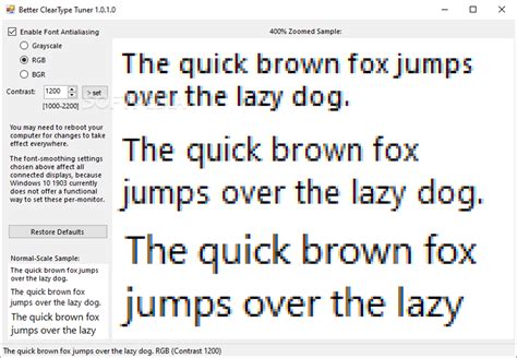 Better ClearType Tuner 1.4.0.2 - Download, Review, Screenshots