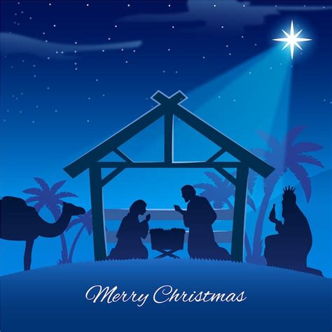 Free Nativity Clipart Silhouette Mountain