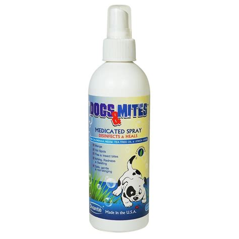 Dogs n Mites Demodectic Sarcoptic Mange Spray for Hot Spots Wound Care ...