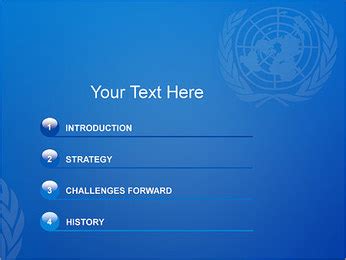 United Nations - UN Flag PowerPoint Template & Backgrounds ID ...