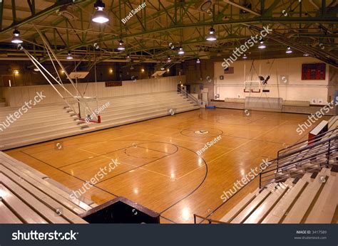 Old School Basketball Court Gymnasium Stock Photo 3417589 - Shutterstock