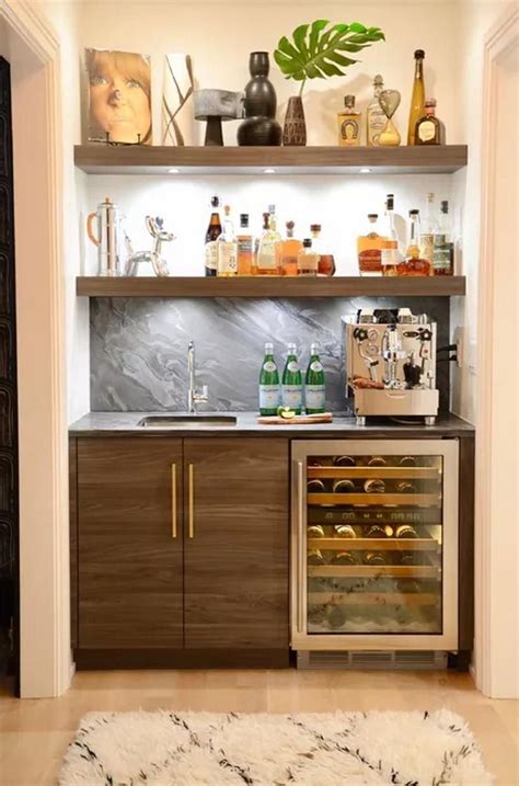 30+ Elegant Mini Bar Design Ideas That You Can Try On Home - COODECOR | Home bar counter, Home ...