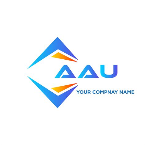 AAU abstract technology logo design on white background. AAU creative ...