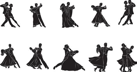 Dance in Ballroom Silhouette. 21194433 Vector Art at Vecteezy