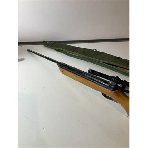 BSA meteor air rifle with scope & case - in need of restoration