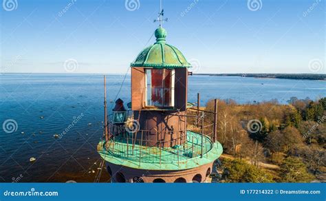 Old Lighthouse Gulf of Finland Stock Photo - Image of house, ocean ...