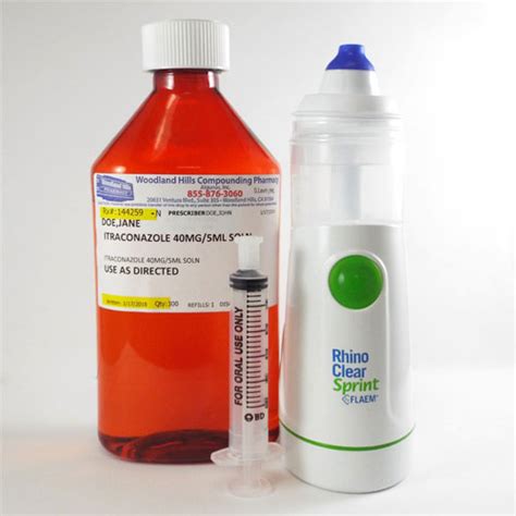 Itraconazole 1% Solution - Antifungal Nasal Spray, Sinus Rinse, Atomizer