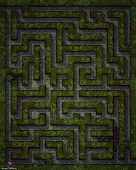 Hedge Maze - D&D Map for Roll20 And Tabletop - Dice Grimorium