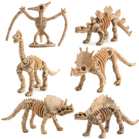 Mini Dinosaur Skeleton Action Figures (12 pcs set)