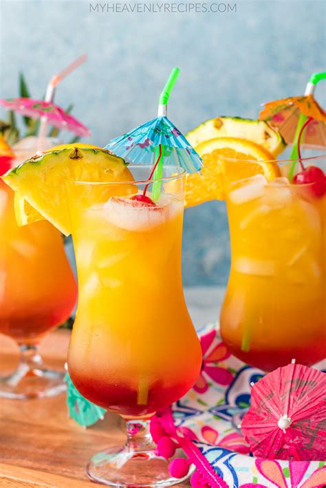 Malibu Sunset Cocktail - My Heavenly Recipes