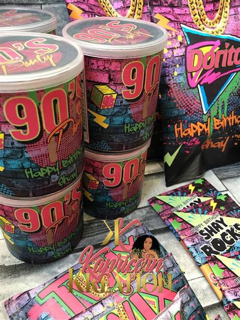 90s Party Favors Custom Hip Hop Favors Birthday Favors 90s House Party Chip Bags Throwback Party ...