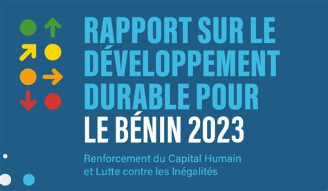 Rapport sur le développement durable pour le BENIN 2023 - Bénin Révélé Mag