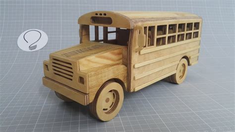 School Bus - Wooden Toy Car - YouTube