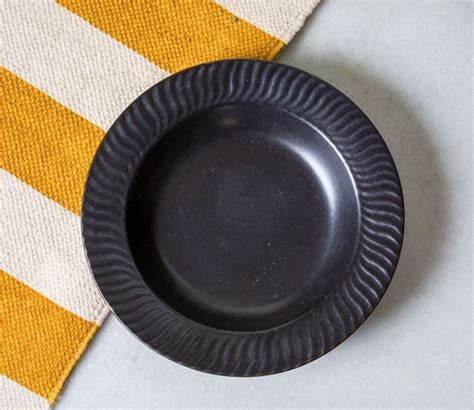 Buy Pasta and Snacks Plate Microwave Safe (Black) Online in India - Wooden Street