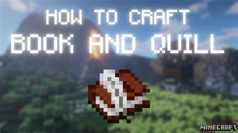 Minecraft: How To Craft a BOOK AND QUILL? - YouTube