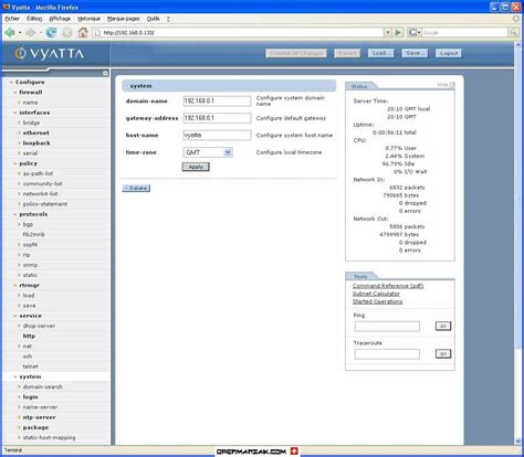 vyatta web platform configure mode