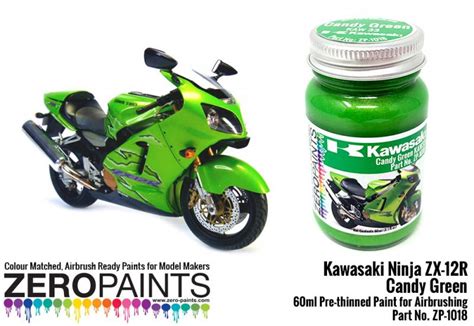 Kawasaki Ninja ZX-12R Candy Green KAW33 Paint 60ml | ZP-1018 | Zero Paints