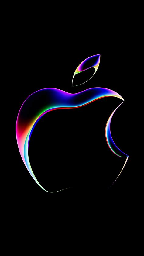 WWDC 2023 Wallpaper 4K, Apple logo, Black background, 5K