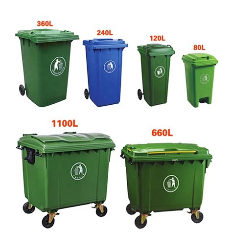 120L 240L 660 Liter 1100 Liter Large Outdoor Mobile Trash Can Wheelie ...