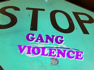 STOP GANG VIOLENCE | Stop gang violence. Added text, inverte… | Flickr