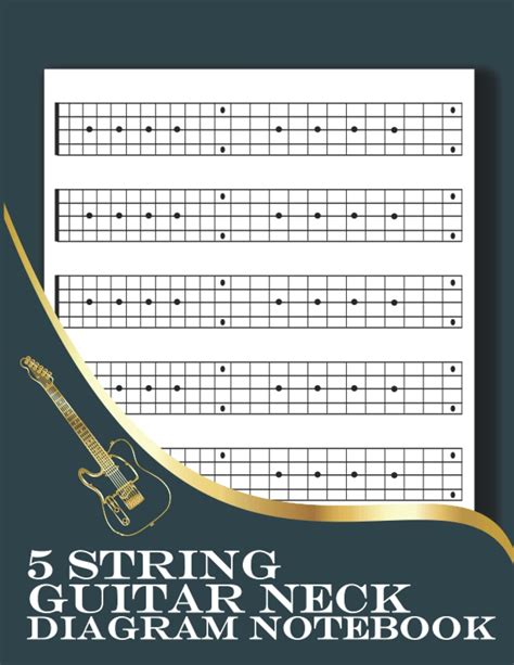 Buy 5 String Guitar Neck Diagram : Blank 5 String Guitar Fretboard Diagram workbook for Teacher ...