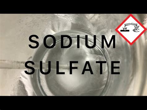 Making anhydrous sodium sulfate (Na2SO4) - YouTube