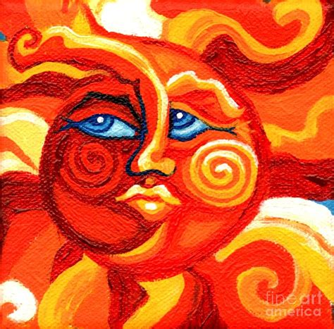 Sun Face Painting at PaintingValley.com | Explore collection of Sun ...