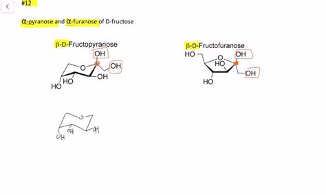 SOLVED:Figure 21.5 shows only the β-pyranose and β-furanose anomers of D -fructose. Draw the α ...