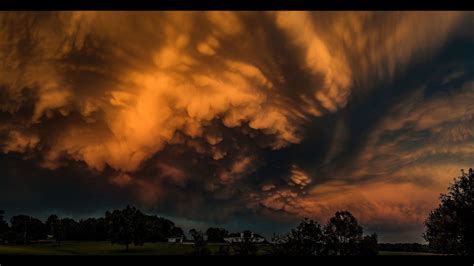 Mammatus Clouds at Sunset (Time Lapse) - YouTube