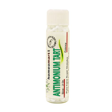 Homeopathy Antimonium Tartaricum 2 Dram Pills 6C, 30C, 200C, 1M, 10M