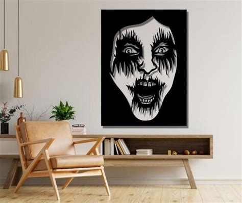 Horror Face Dxf , Svg , Png , Files , Halloween , Make up , Witch , Zombie , Face , Cut , File ...