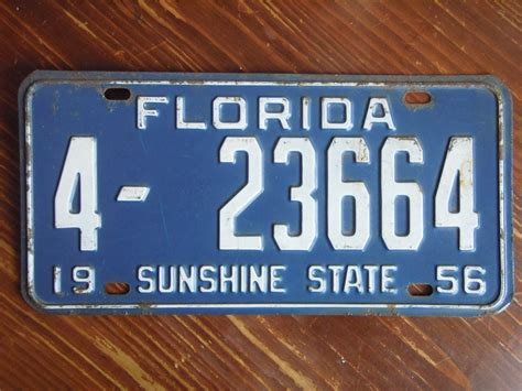 1956 Florida License Plate by WantableThings on Etsy