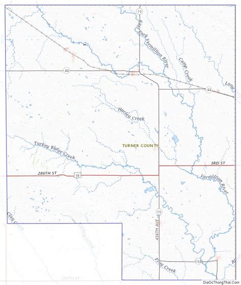 Map of Turner County, South Dakota