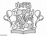 Printable Happy 100Th Day Of School coloring Page sketch template