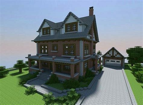 Single family house | Minecraft brick, Minecraft projects, Minecraft houses